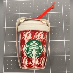 Starbucks 2018 Christmas Red Hot To Go Flame Coffee Cup Holiday Hanging Ornament